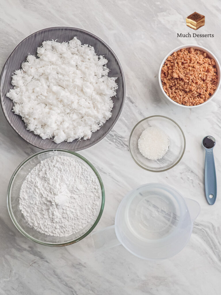 Klepon is a delicious twist on the Indonesian dessert, featuring pandan glutinous rice,coconut sugar filling, and coconut coating.