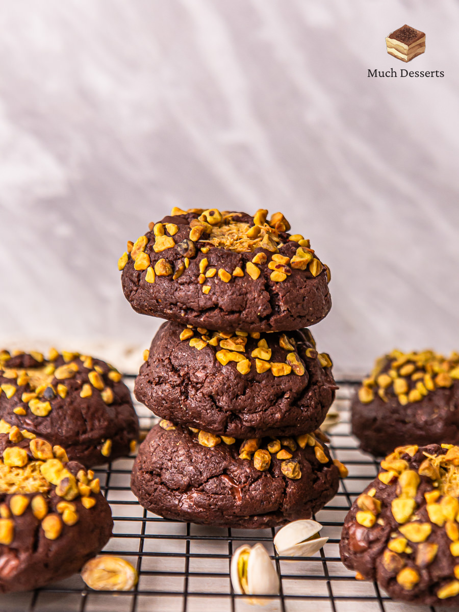Pistachoco Cookies – Pistachio Kunafa Chocolate Cookies