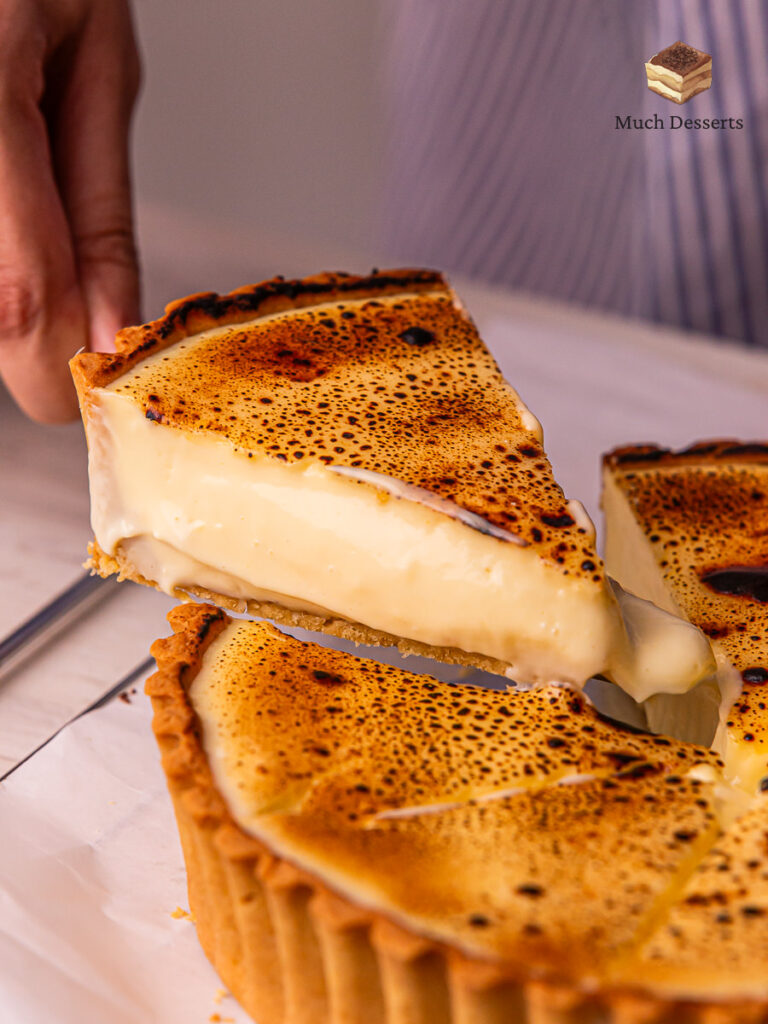 Make a show-stopping Burnt Cheese Tart that has a crunchy crust tart, a melting sweet, and savory cream cheese, and a caramelized burnt top!